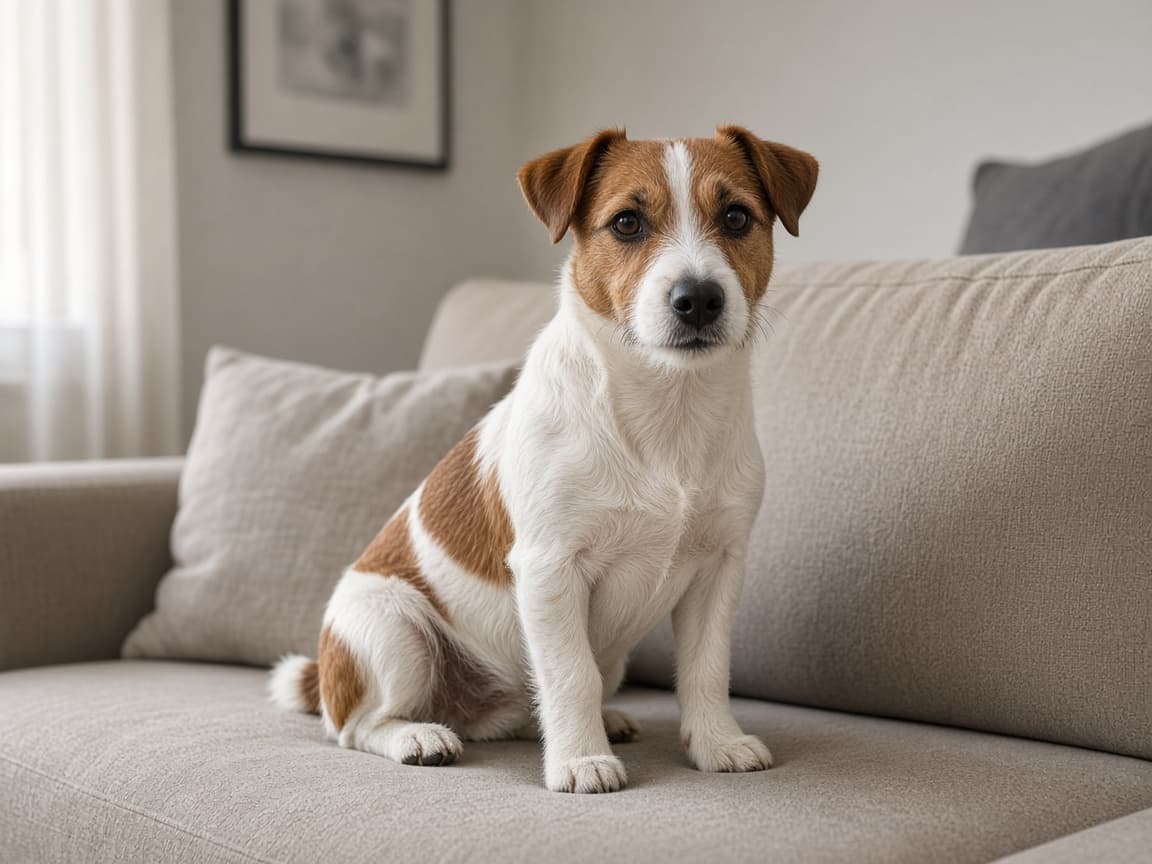 Terrier photo before an image to image anime edit