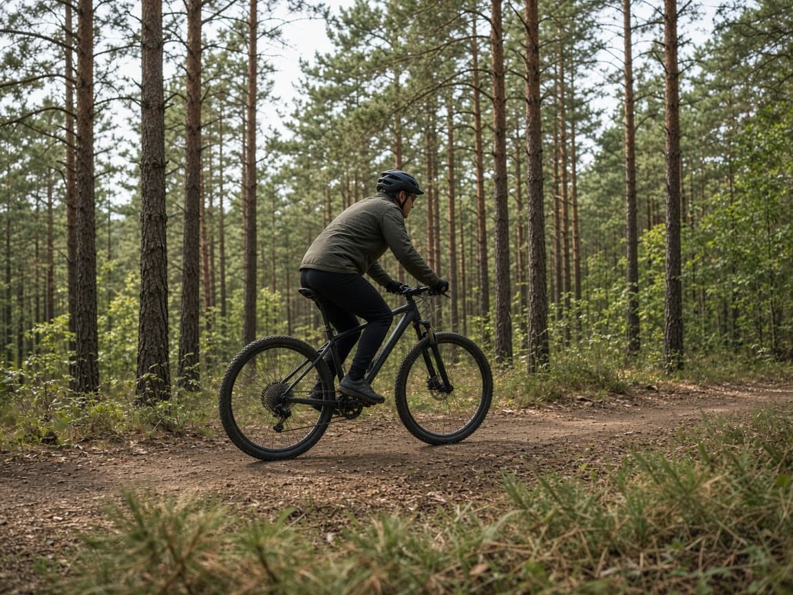 Cyclist photo after an image to image background change