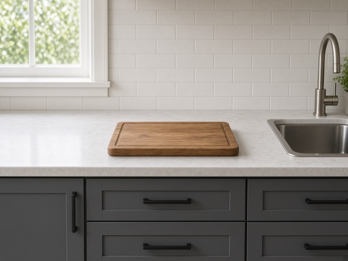 Kitchen counter after an AI image to image clutter removal