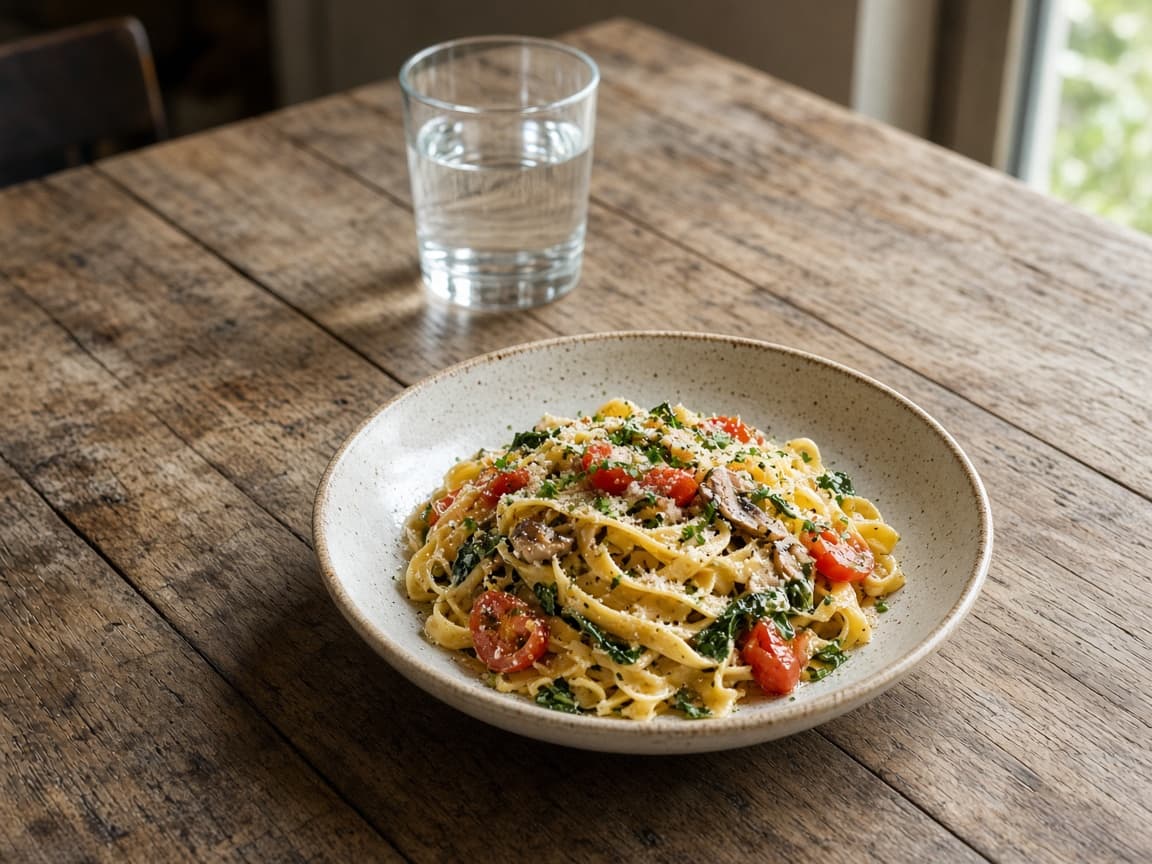 Pasta photo after an img to img frame expansion