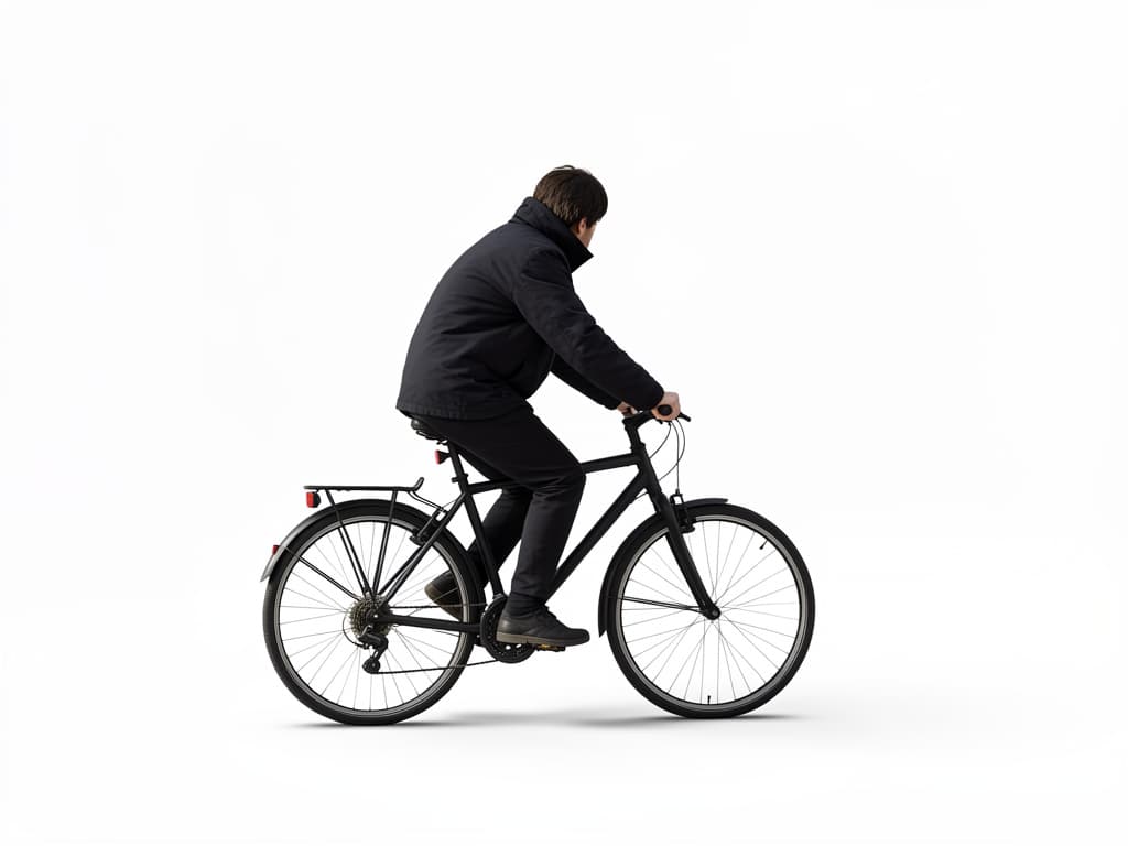 Remove Background AI cyclist after a plain backdrop